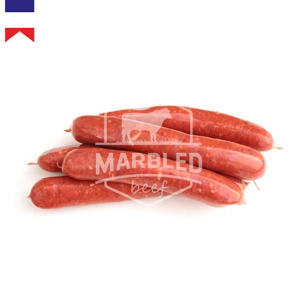 Merguez artisanales en boyaux naturels - lot de 30 pièces - Marbled Beef
