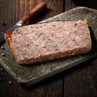Pâté de de campagne au poivre vert Label Rouge porc français terrine grès ±3,5kg - Marbled Beef