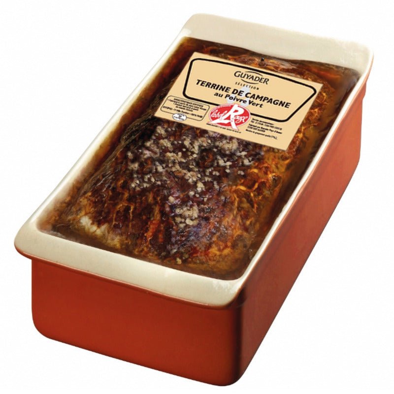 Pâté de de campagne au poivre vert Label Rouge porc français terrine grès ±3,5kg - Marbled Beef